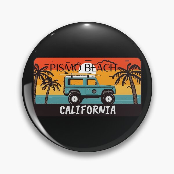 Artikelvorschau, Pismo Beach California Surfen Woodie Beach Cruiser Sticker Shirt entworfen und verkauft von BestCoolStuff.