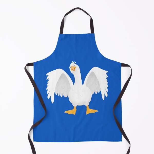 Item preview, Funny curious domestic goose cartoon illustration designed and sold by FrogFactory.