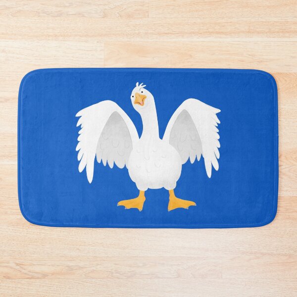 Item preview, Funny curious domestic goose cartoon illustration designed and sold by FrogFactory.