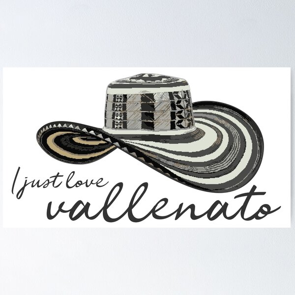 COLOMBIA HAT VUELTIAO I LOVE VALLENATO Poster by OneDailyDesign