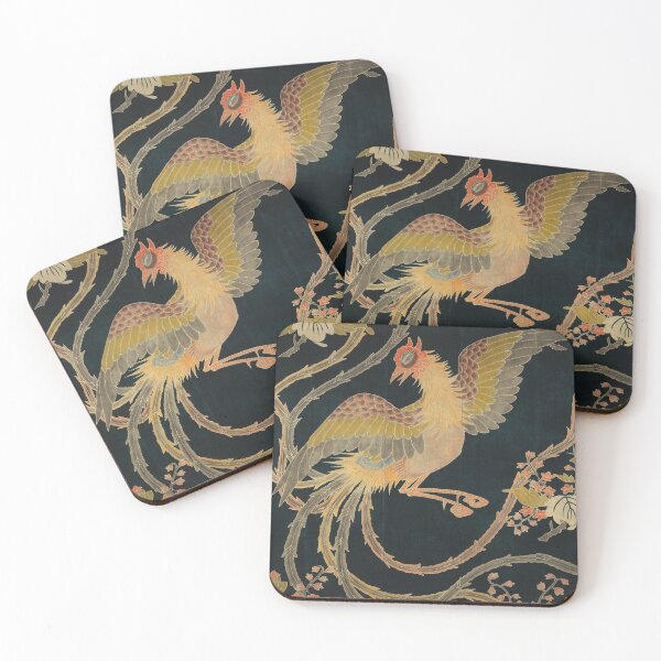 Item preview, Bird and Tree | Vintage Textile designed and sold by KnightandMoon.