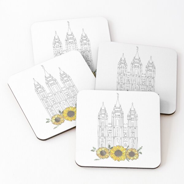 Item preview, Salt Lake City temple sunflowers  designed and sold by Handdrawnbyzoe.
