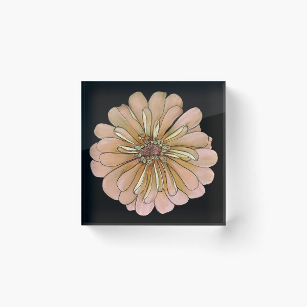 Item preview, Field Guide to Zinnias, No. 18, Cream Cappuccino Zinnia Flower designed and sold by Kristi Duggins.
