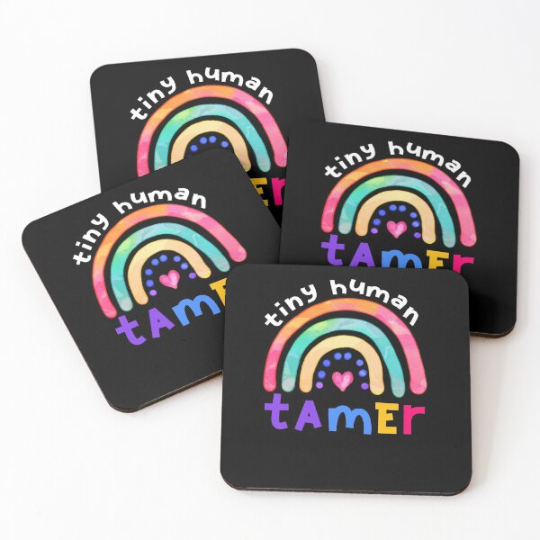 Item preview, Tiny Human Tamer Watercolor rainbow Daycare designed and sold by SwankyFine.