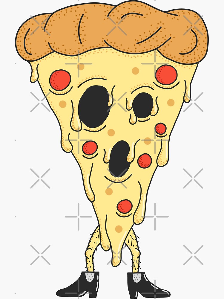 "Pizza Face" Sticker for Sale by digifresco Redbubble