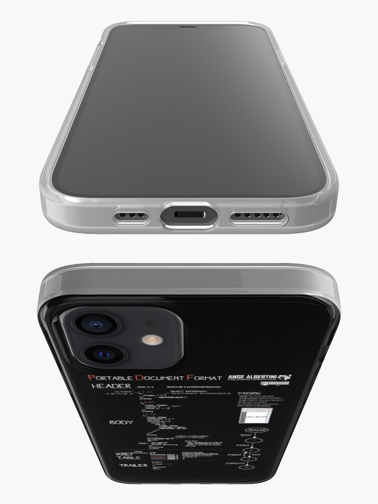 Alternate view of a mini PDF (white text) iPhone Case & Cover