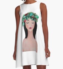 Laurel - christmas wreath crown A-Line Dress