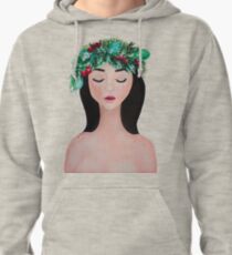 Laurel - christmas wreath crown Pullover Hoodie