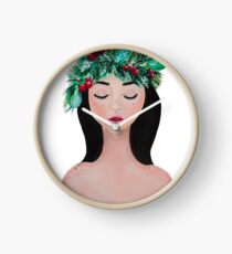 Laurel - christmas wreath crown Clock