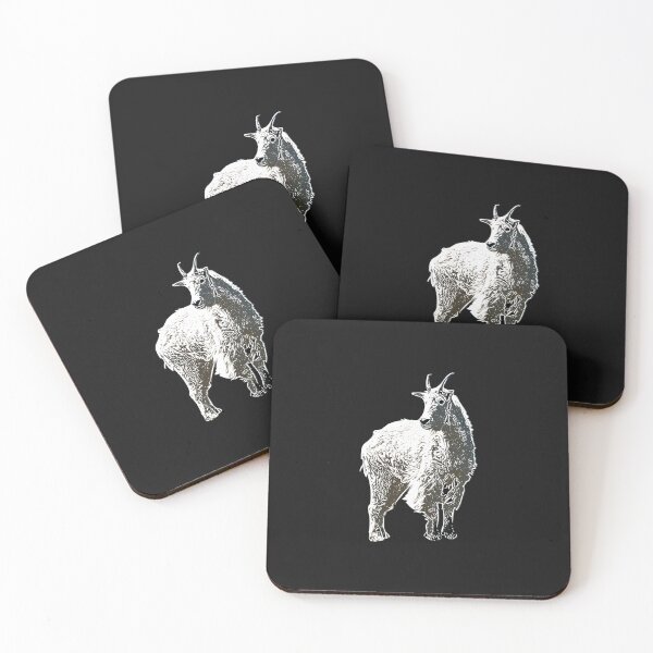 Item preview, Pegatina Impresión alternativa de Mountain Goat White designed and sold by CAREYCAREY.