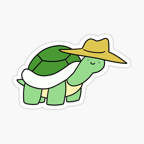 Cowboy Hat Turtle Sticker