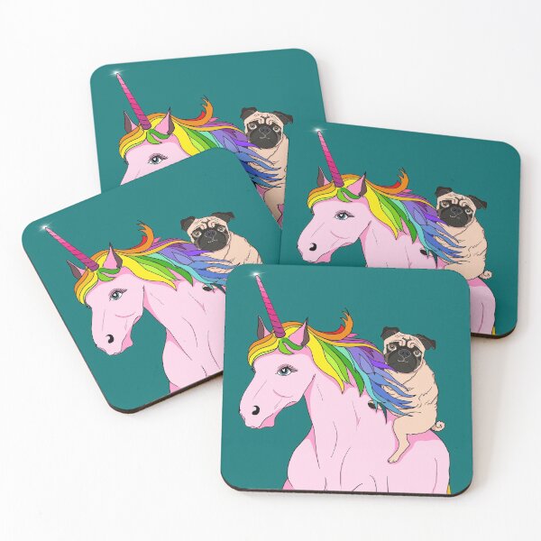 Item preview, Pug on a Unicorn! designed and sold by FivePugs.