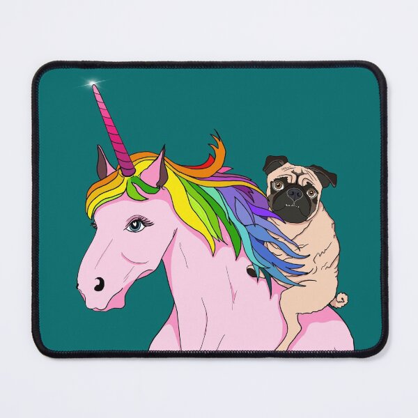 Item preview, Pug on a Unicorn! designed and sold by FivePugs.