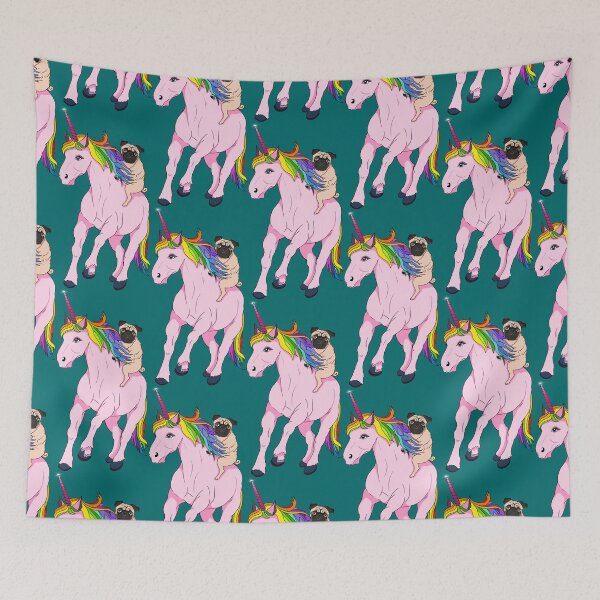 Item preview, Pug on a Unicorn! designed and sold by FivePugs.