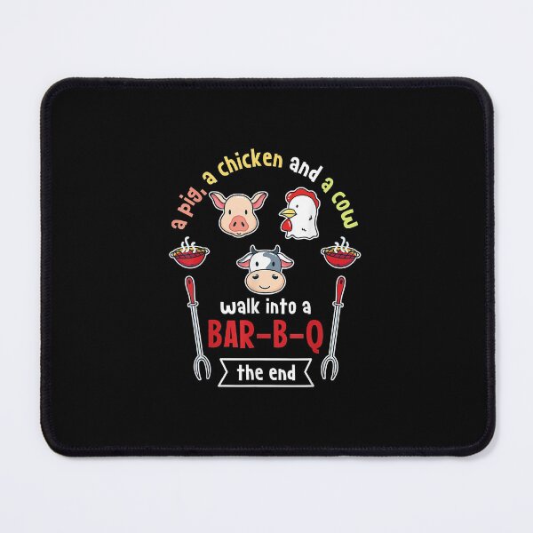 Item preview, A Pig Chicken Cow Walk Into A Bar Funny BBQ Grilling designed and sold by ShellyDeCeuster.