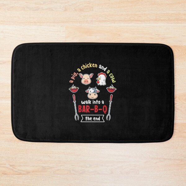 Item preview, A Pig Chicken Cow Walk Into A Bar Funny BBQ Grilling designed and sold by ShellyDeCeuster.