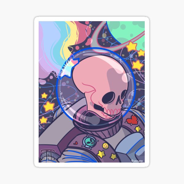 Item preview, space skull designed and sold by grifinity.