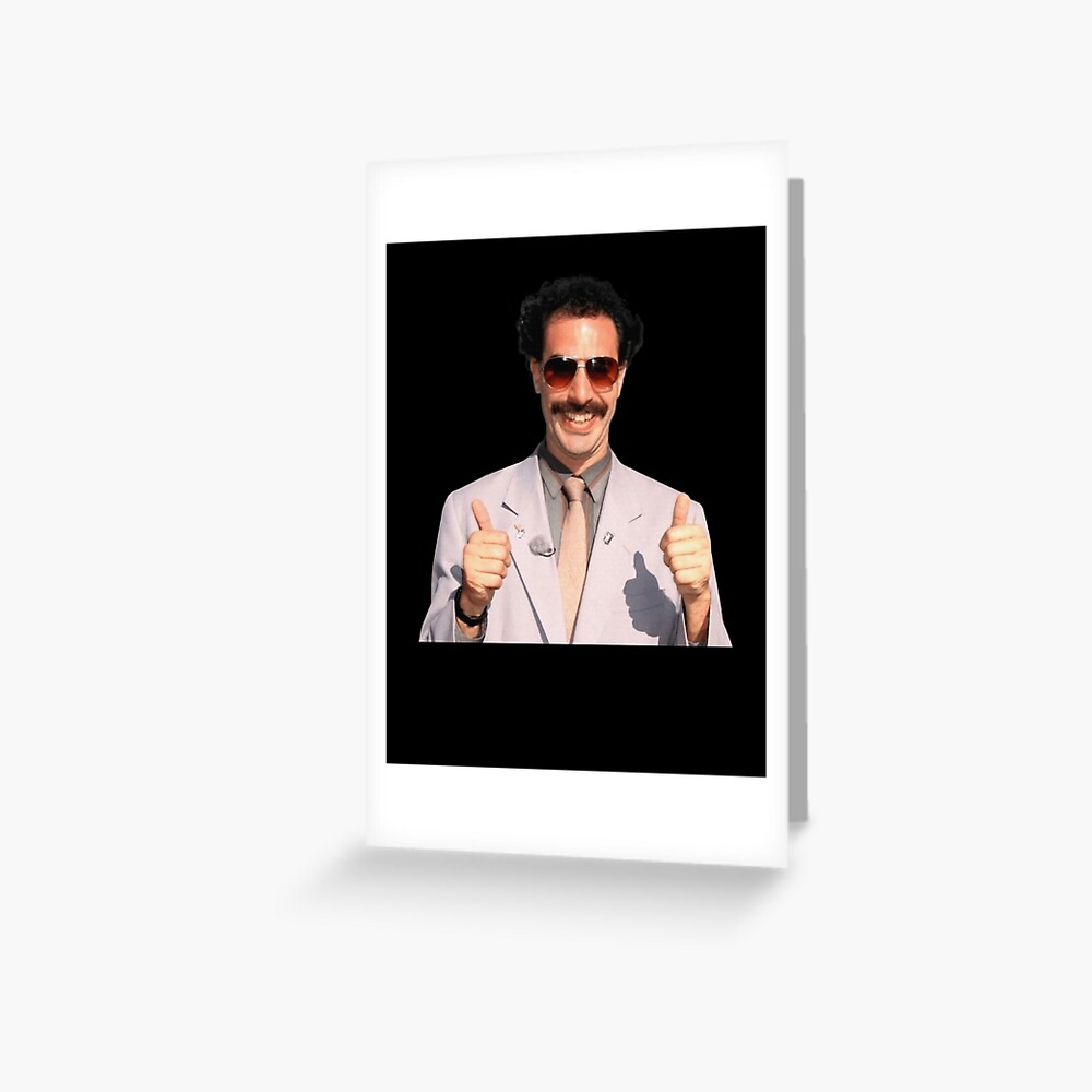 "Borat Thumbs Up Sacha Baron Cohen Funny Borat Quote Men Best Vintage