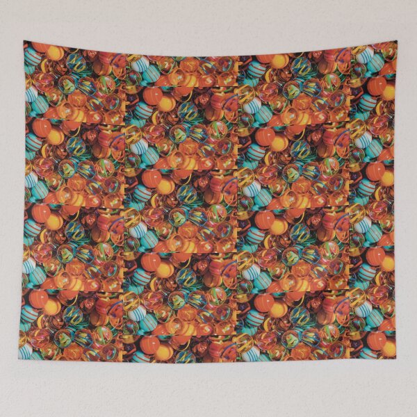Item preview, Orange and Blue Marbles  designed and sold by BtheLight.