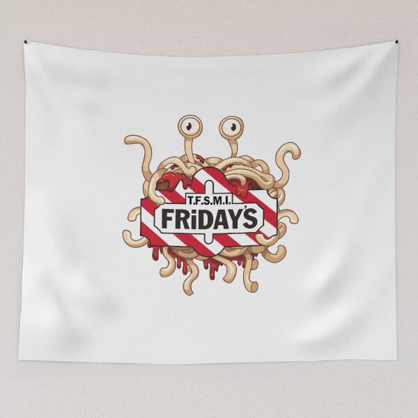 Item preview, Thank Flying Spaghetti Monster It's Friday's designed and sold by Mariana Hurtado.