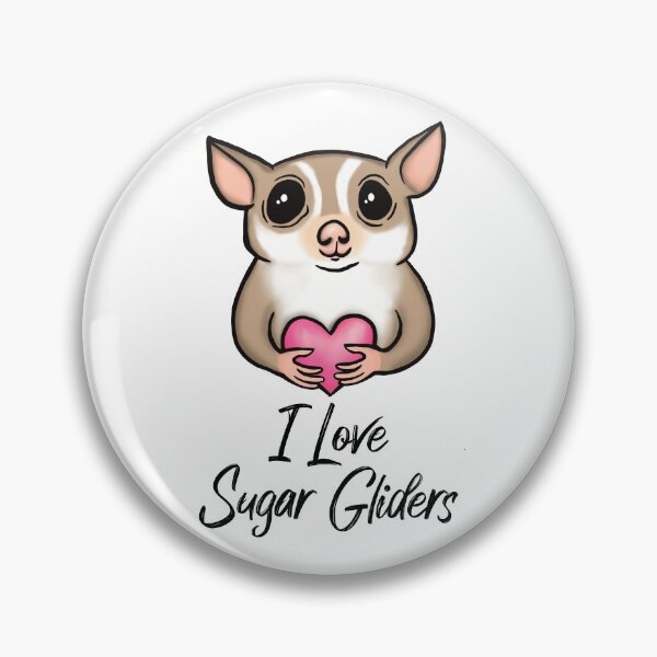 Item preview, I Love Sugar Gliders, Adorable Sugar Glider Holding a Heart, Black designed and sold by Mochi-Merch.