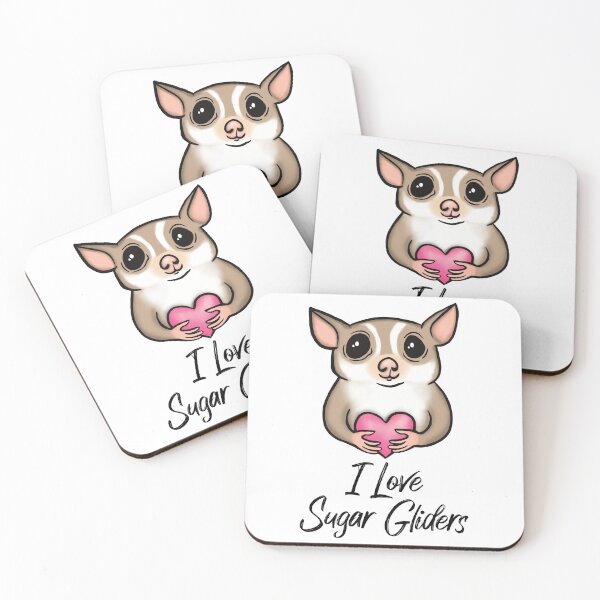 Item preview, I Love Sugar Gliders, Adorable Sugar Glider Holding a Heart, Black designed and sold by Mochi-Merch.