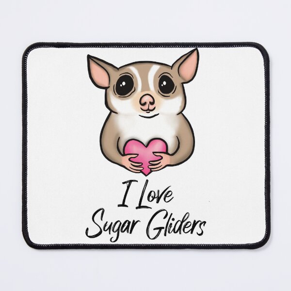 Item preview, I Love Sugar Gliders, Adorable Sugar Glider Holding a Heart, Black designed and sold by Mochi-Merch.