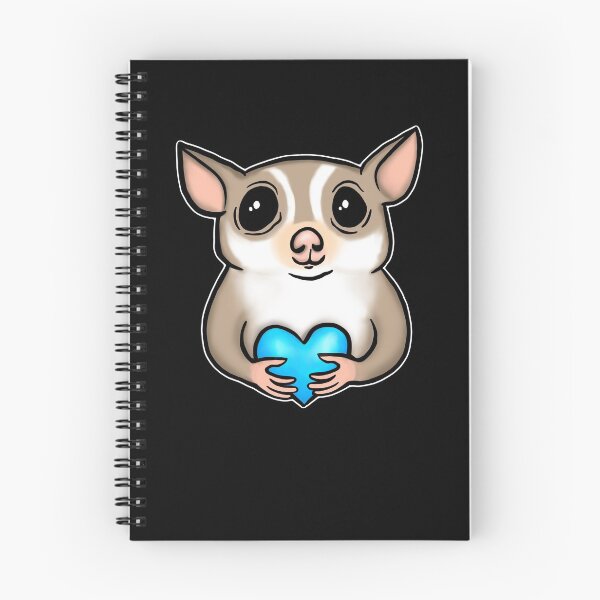 Item preview, Adorable Sugar Glider Holding a Heart for Sugar Glider Lovers, Blue designed and sold by Mochi-Merch.