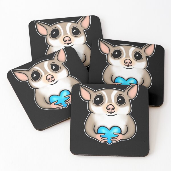 Item preview, Adorable Sugar Glider Holding a Heart for Sugar Glider Lovers, Blue designed and sold by Mochi-Merch.