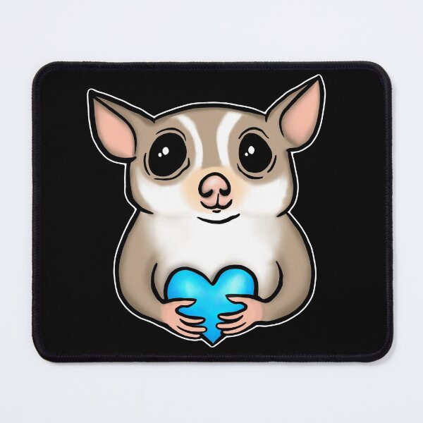 Item preview, Adorable Sugar Glider Holding a Heart for Sugar Glider Lovers, Blue designed and sold by Mochi-Merch.