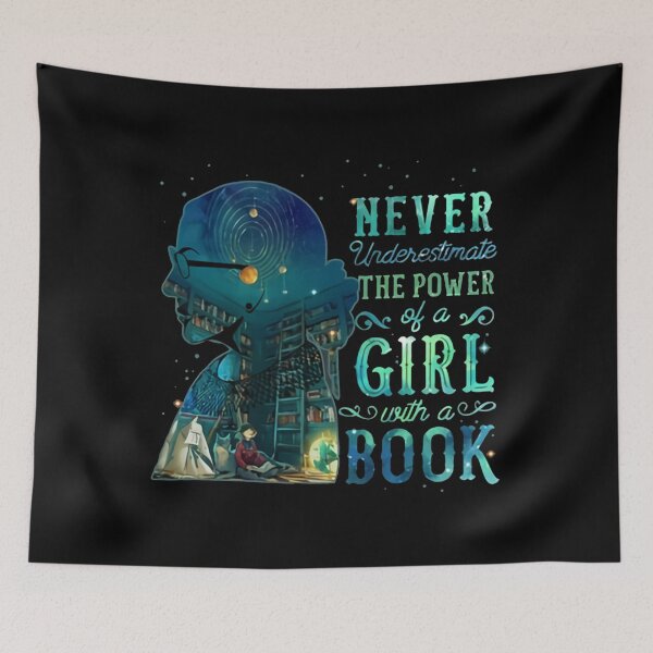 Item preview, Never Underestimate The Power Of A Girl With A Book designed and sold by KunNero.