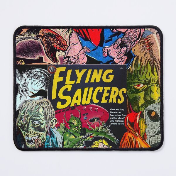 Item preview, Comic book collage, Flying Saucers, Horror, Monsters designed and sold by Nostrathomas66.