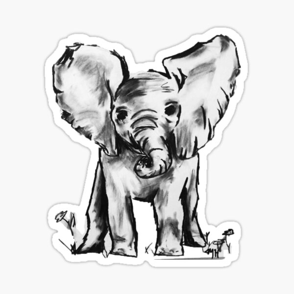 Item preview, Black and White Elephant designed and sold by maryhop.