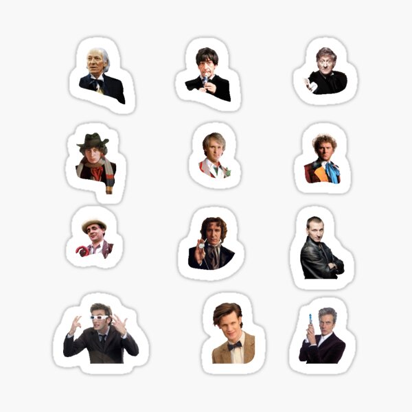 12 doctors sticker set Sticker