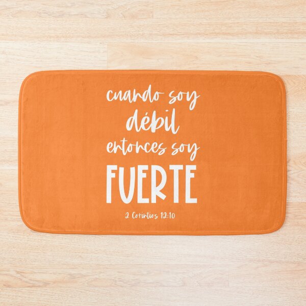 Item preview, Bíblico Cristiano: Cuando soy débil, entonces soy fuerte  (texto blanco, español) designed and sold by Ofeefee.