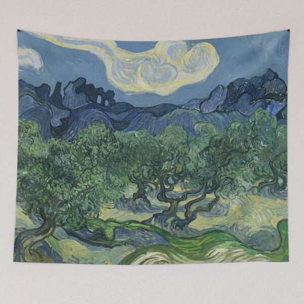 Item preview, Vincent van Gogh's Olive Trees with the Alpilles in the Background designed and sold by mosfunky.