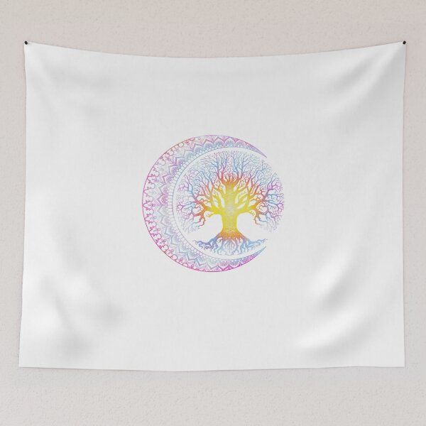 Item preview, Tree of Life Cresent Moon Phases Mandala Yoga designed and sold by GundulaKopp.