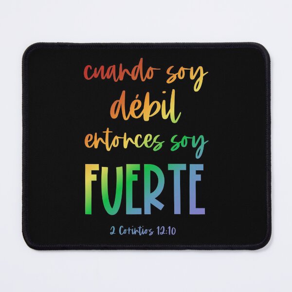 Item preview, Bíblico Cristiano: Cuando soy débil, entonces soy fuerte  (texto arcoiris, español) designed and sold by Ofeefee.