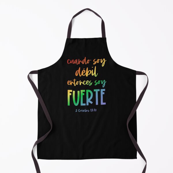 Item preview, Bíblico Cristiano: Cuando soy débil, entonces soy fuerte (texto arcoiris, español) designed and sold by Ofeefee.