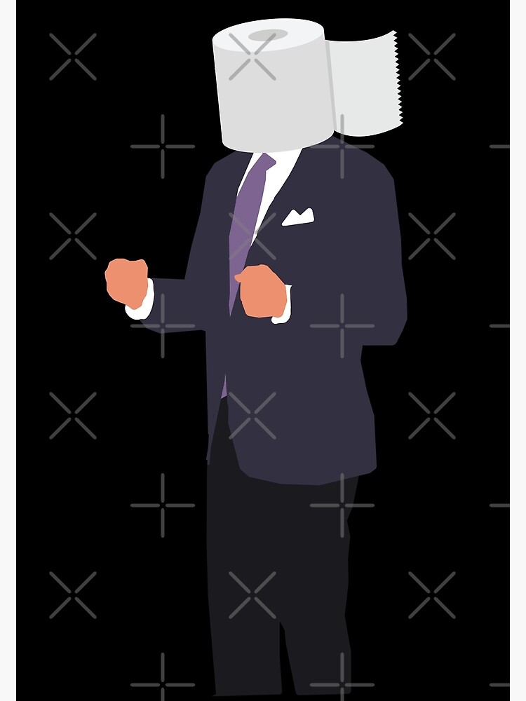 "Biden Toilet Paper Head Town Hall Biden Clenching meme" Poster for