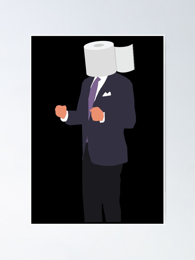 "Biden Toilet Paper Head Town Hall Biden Clenching meme" Poster for