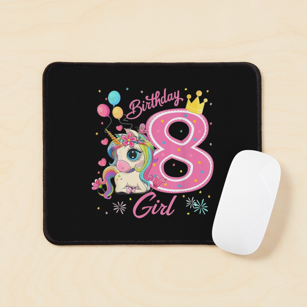 8th Birthday Girl, 8 Year Old Girl Gift Sticker