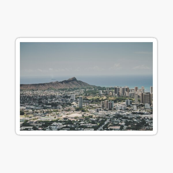 Diamond Head Town - Hawaii Sticker