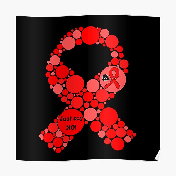 red-ribbon-week-just-say-no-to-drugs-poster-for-sale-by-redsparkle