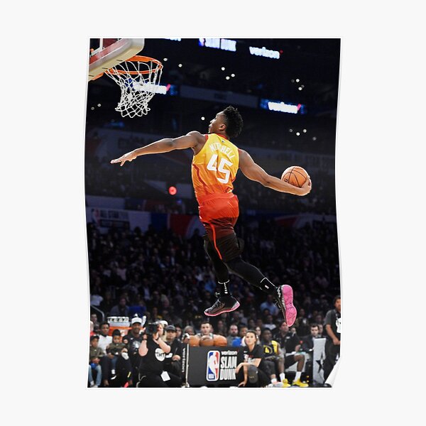 Donovan Mitchell Utah Jazz Awesome Unique Vintage Painting Art Dunk Decor  Wall 24x18 Poster Print