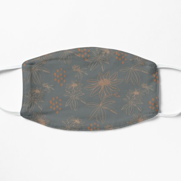 Sunflower Brown -  Dark Grey Spun Polyester Square Pillow - Floor Pillows - Fitted Masks Flat Mask