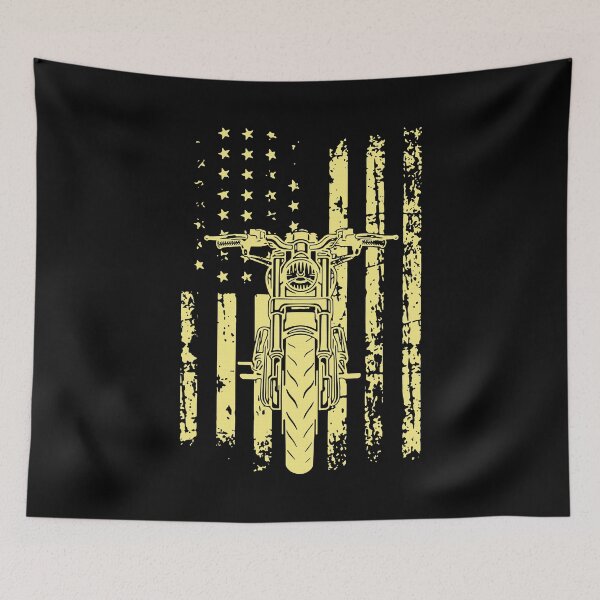 Item preview, Vintage Motorcycle USFlag Cool Biker Car BRAND s Car s Vintage Car Lover s designed and sold by Dorothy Wright.