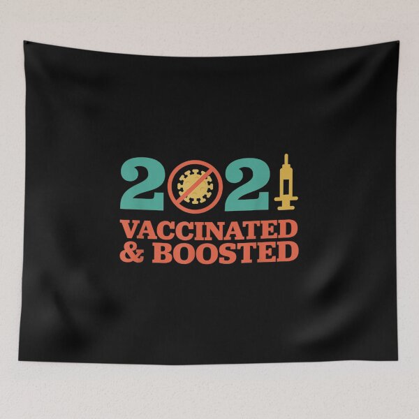 Item preview,  2021 Vaccinated Boosted Booster Shot 3rd Third Dose Vax designed and sold by sandyq55.
