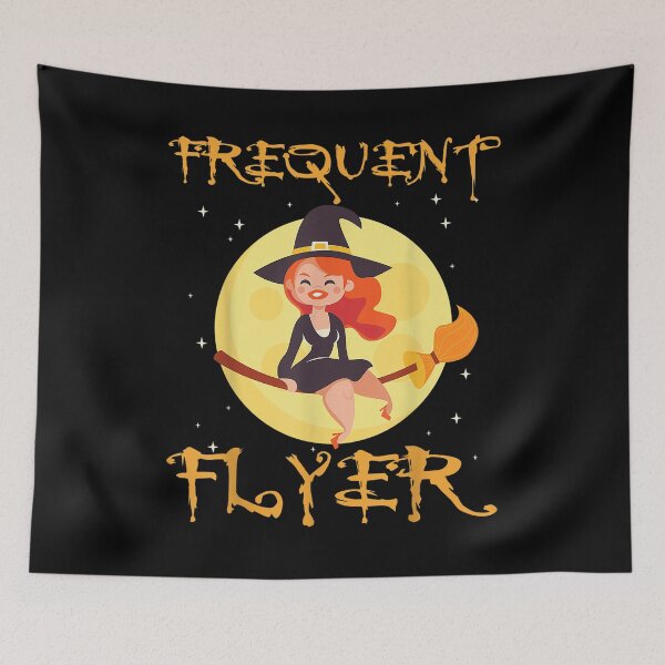 Item preview,  Halloween Witch Frequent Flyer Digital Nomad World Travel designed and sold by sandyq55.