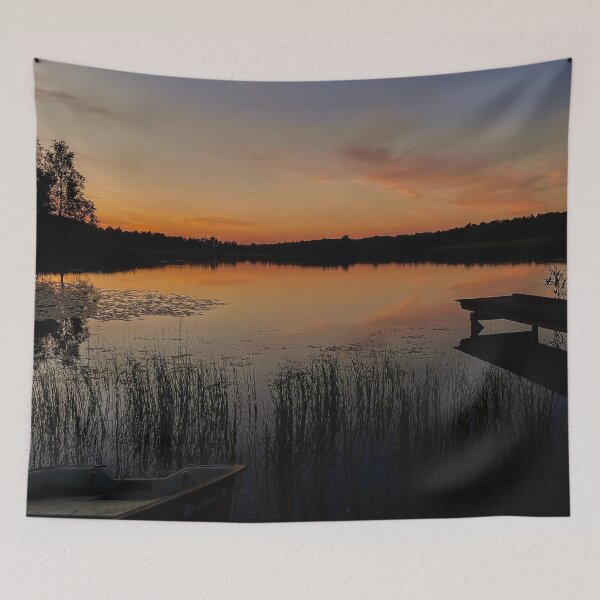 Item preview, Sunset by the lake designed and sold by HenrikGPhoto.